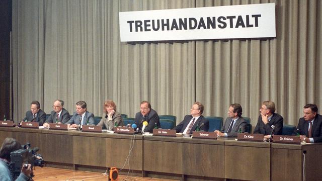 Pressekonferenz der Treuhandanstalt