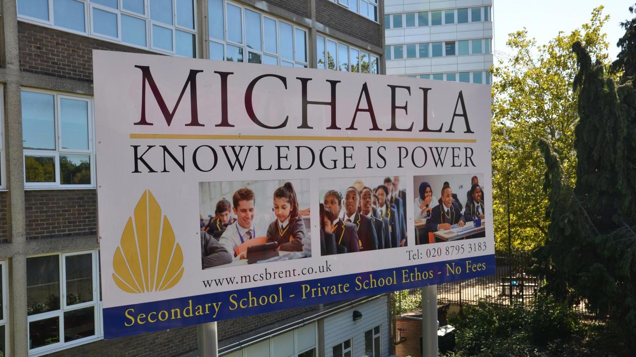 Die Michaela Community School im Londoner Stadtteil Wembley. Die Michaela Community School im Londoner Stadtteil Wembley.