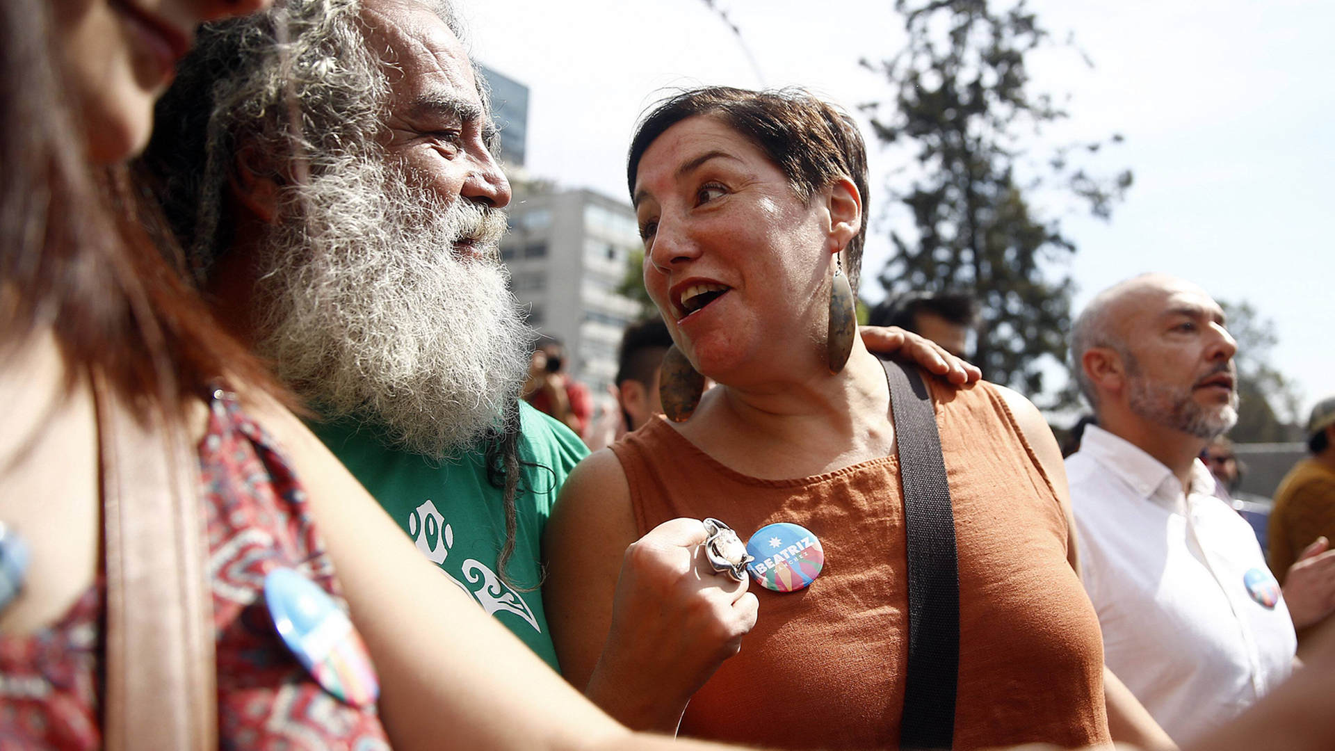 Beatriz Sanchez bewirbt sich als Kandidatin der neuen Bewegung Frente Amplio für die chilenische Präsidentschaftswahl im November Beatriz Sanchez bewirbt sich als Kandidatin der neuen Bewegung Frente Amplio für die chilenische Präsidentschaftswahl im November