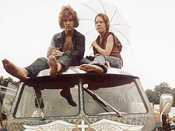 Besucher des Woodstock-Festival 1969