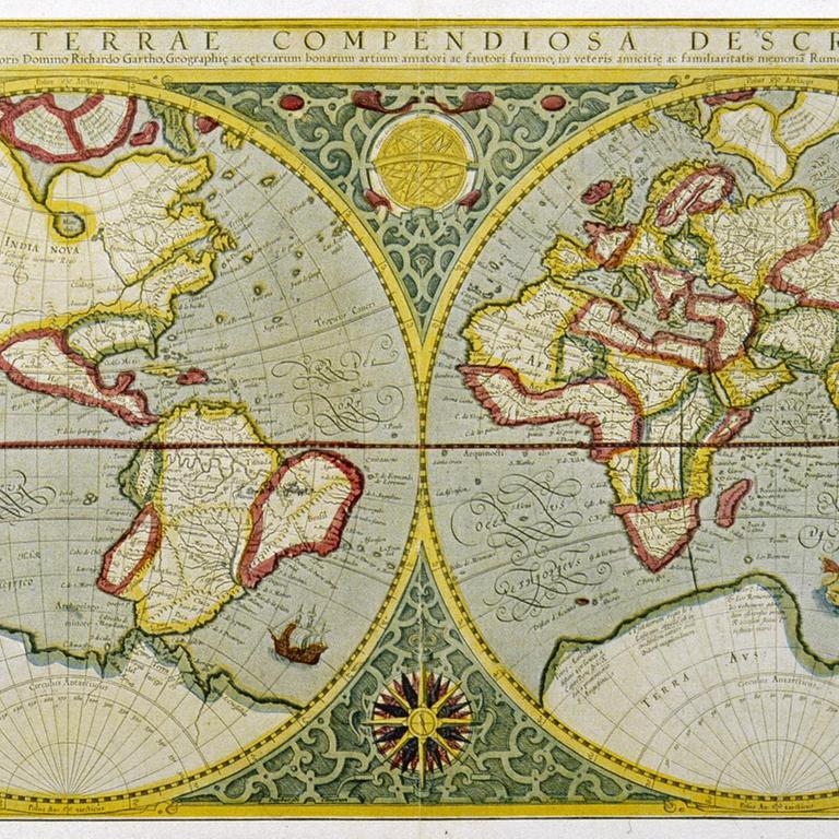 Eine von Gerhard Mercators Weltkarten (1587)