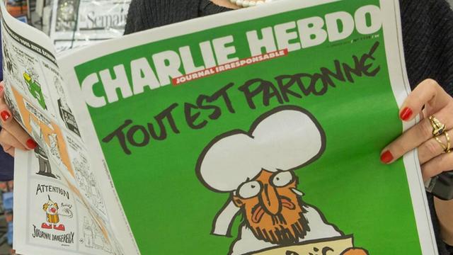 Die 1. Ausgabe von "Charlie Hebdo" nach dem Anschlag.