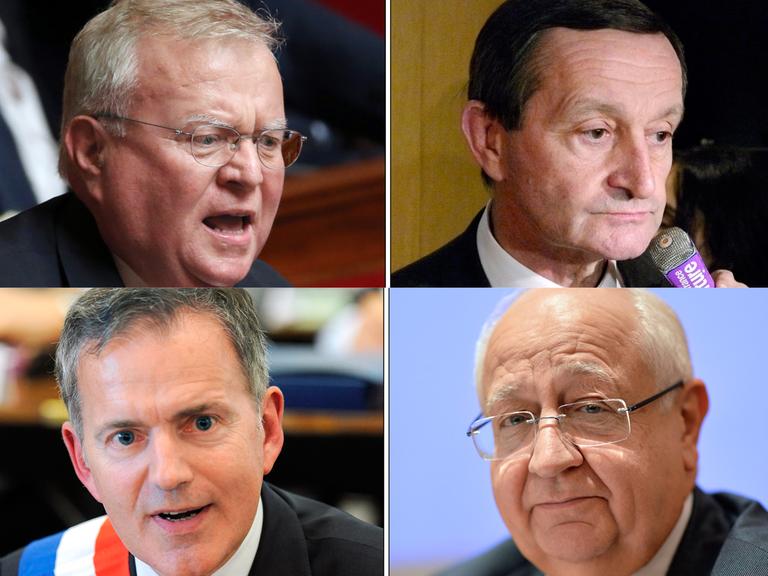 Die vier Abgeordneten Jacques Myard (UMP), Gerard Bapt (PS) (obere Reihe von links), Francois Zocchetto (UDI) und Jean-Pierre Vial (UMP) (untere Reihe von links)
