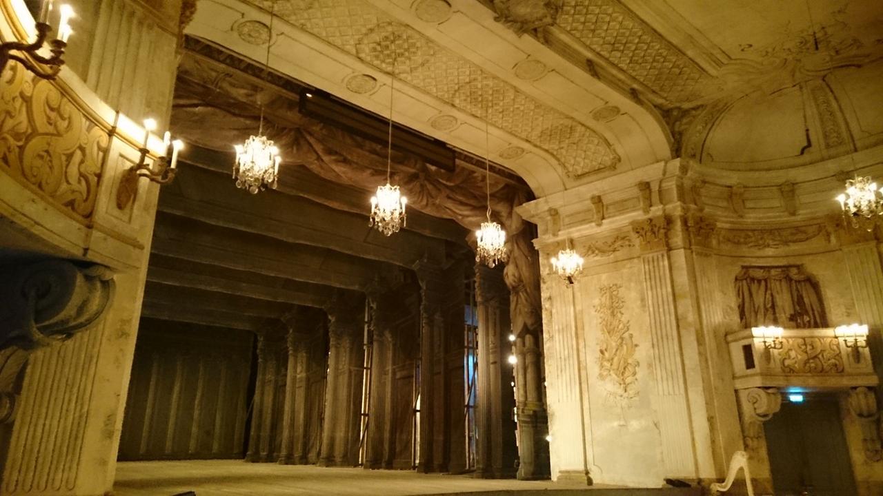 Die Bühne des Schlosstheaters Drottningholm
