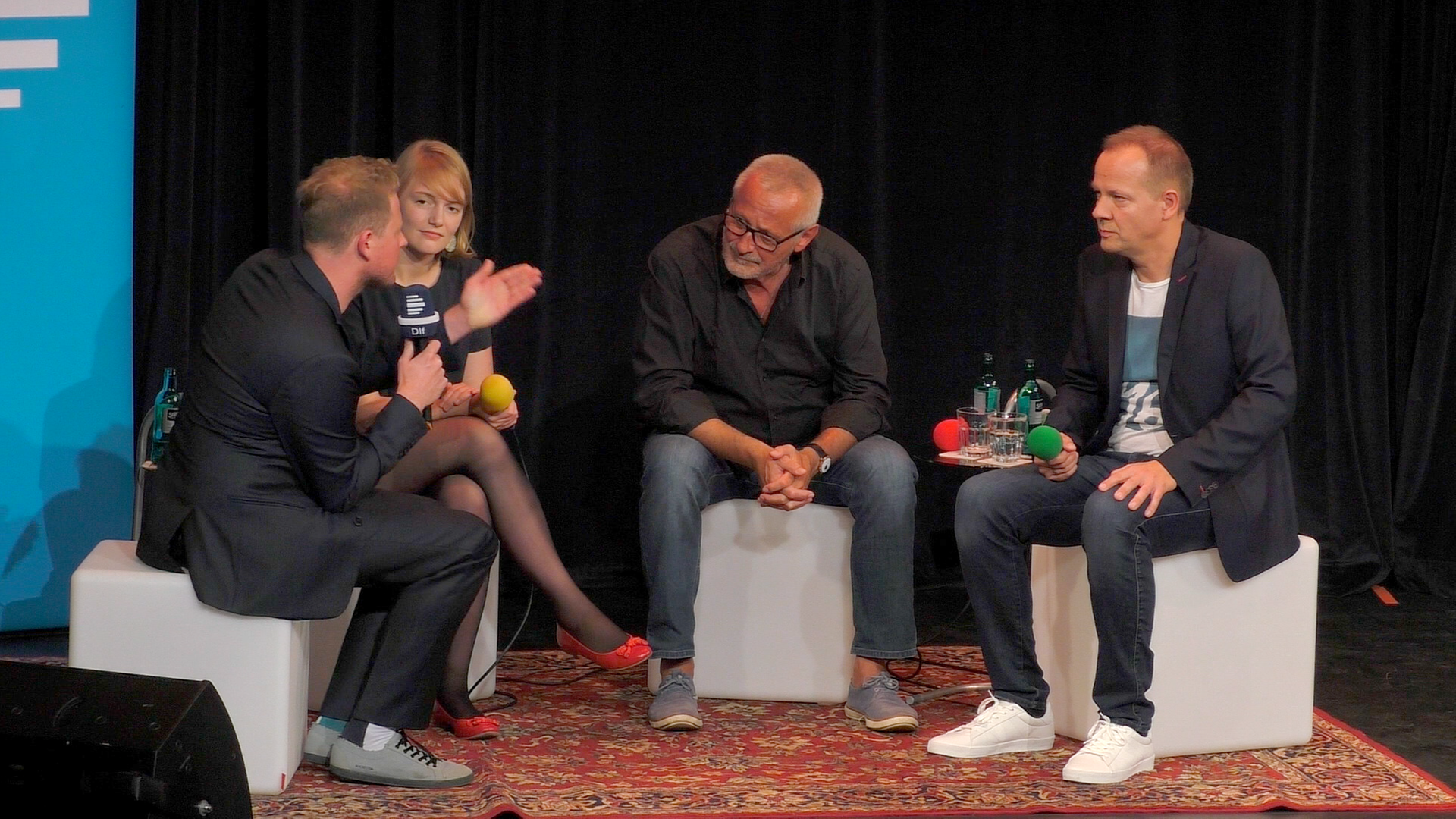 Martin Zingsheim mit seinen Gästen Ria Schröder, Konstantin Wecker und Thomas Schreckenberger