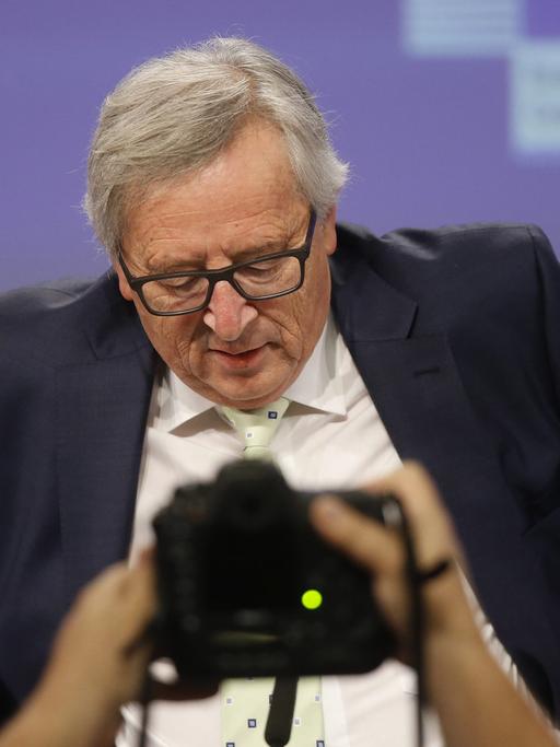 EU-Kommissionspräsident Jean- Claude Juncker während einer Pressekonferenz zu den Ergebnissen des britischen EU-Referendums in Brüssel