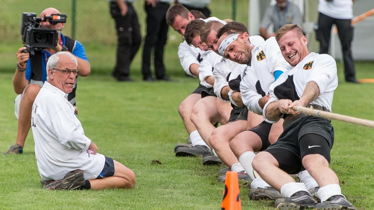 Das deutsche Männerteam im Tauziehen bei den World Games in Polen 2017. Das deutsche Männerteam im Tauziehen bei den World Games in Polen 2017.
