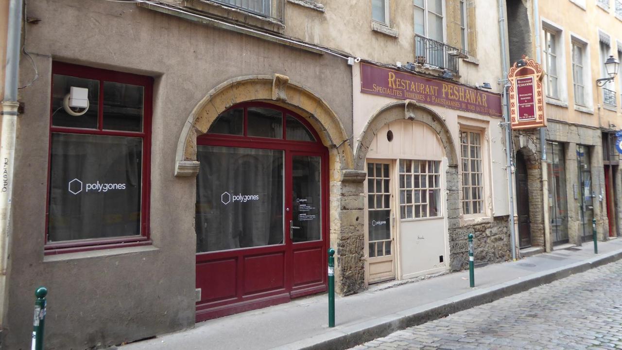 Blick auf die von der CNEF genutzten Räumlichkeiten in der Altstadt von Lyon.