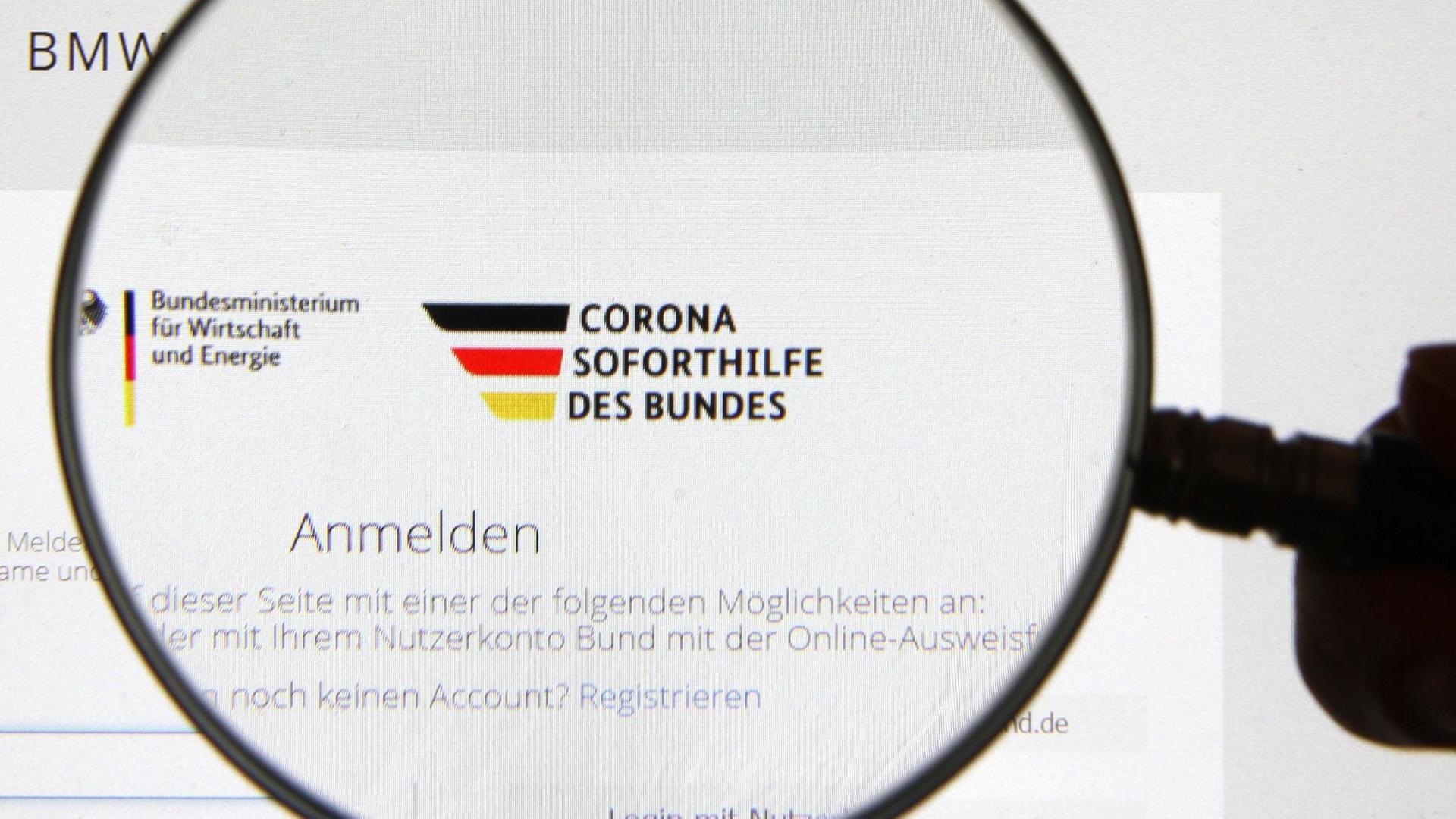 Auf der Internetseite des Bundesministeriums für Wirtschaft und Energie, BMWI, können kleine und mittlere Unternehmen Überbrückungshilfe beantragen Auf der Internetseite des Bundesministeriums für Wirtschaft und Energie, BMWI, können kleine und mittlere Unternehmen Überbrückungshilfe beantragen