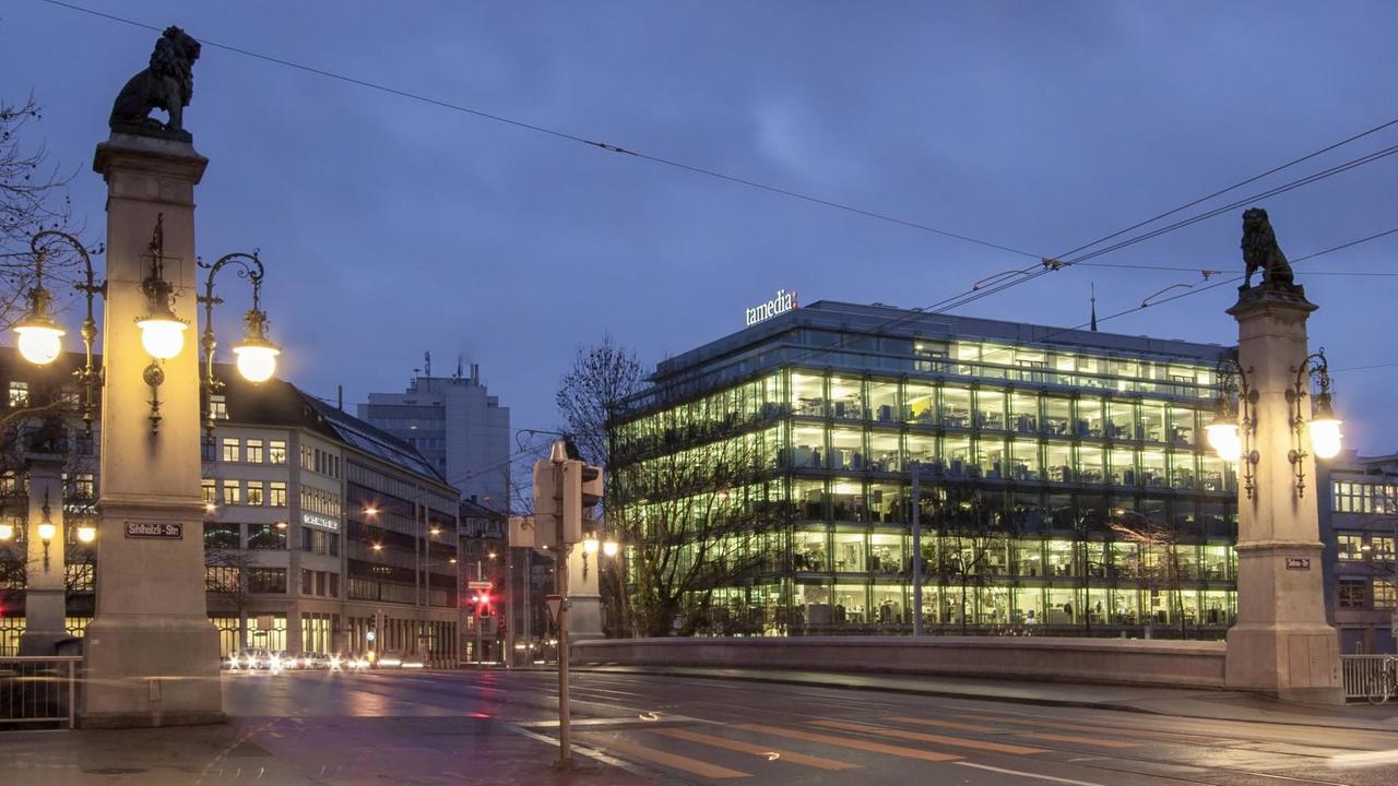 Das Verlagsgebäude von tamedia in Zürich