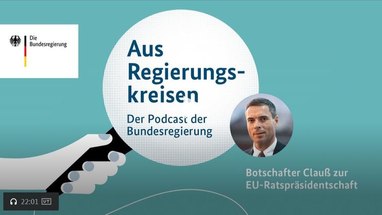 Startbild des Videopodcasts "Aus Regierungskreisen" der Bundesregierung vom 3. September 2020 Startbild des Videopodcasts "Aus Regierungskreisen" der Bundesregierung vom 3. September 2020