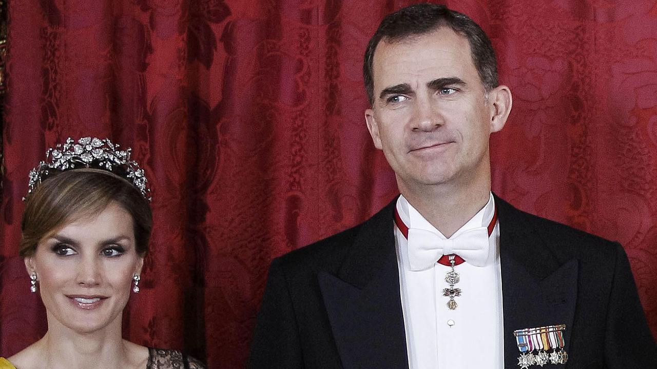 Der spanische Kronprinz Felipe und seine Frau Letizia am 10.06. während eines Empfangs. 
