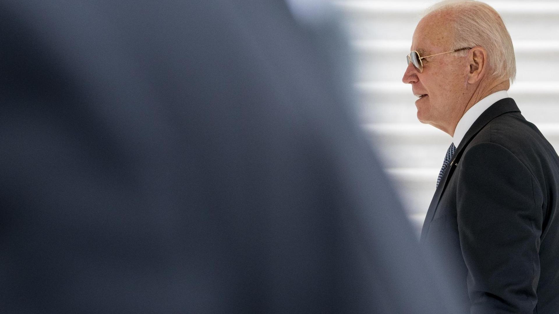 Präsident Joe Biden kommt im Weißen Haus an (31. Juli 2021) Präsident Joe Biden kommt im Weißen Haus an (31. Juli 2021)