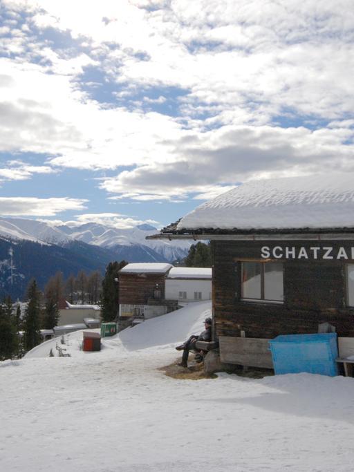Skigebiet am Berghotel Schatzalp oberhalb von Davos