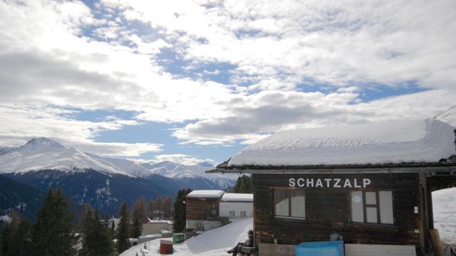Skigebiet am Berghotel Schatzalp oberhalb von Davos