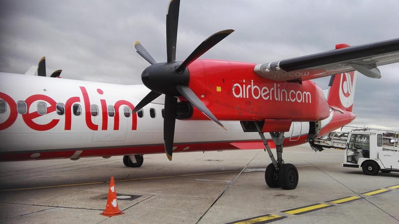 Air-Berlin Propellermaschine "Dash" Air-Berlin Propellermaschine "Dash"