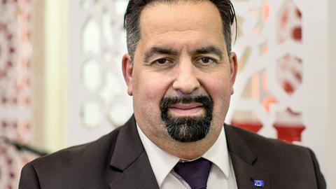 Ayman Mazyek, Vorsitzender des Zentralrats der Muslime in Deutschland, bei einem Festakt am 26. September 2018 zur Eröffnung der Al-Nour-Moschee in Hamburg-Horn.