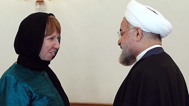Die EU-Außenbeauftragte Catherine Ashton trifft Irans Präsident Hassan Ruhani. Die EU-Außenbeauftragte Catherine Ashton trifft Irans Präsident Hassan Ruhani.