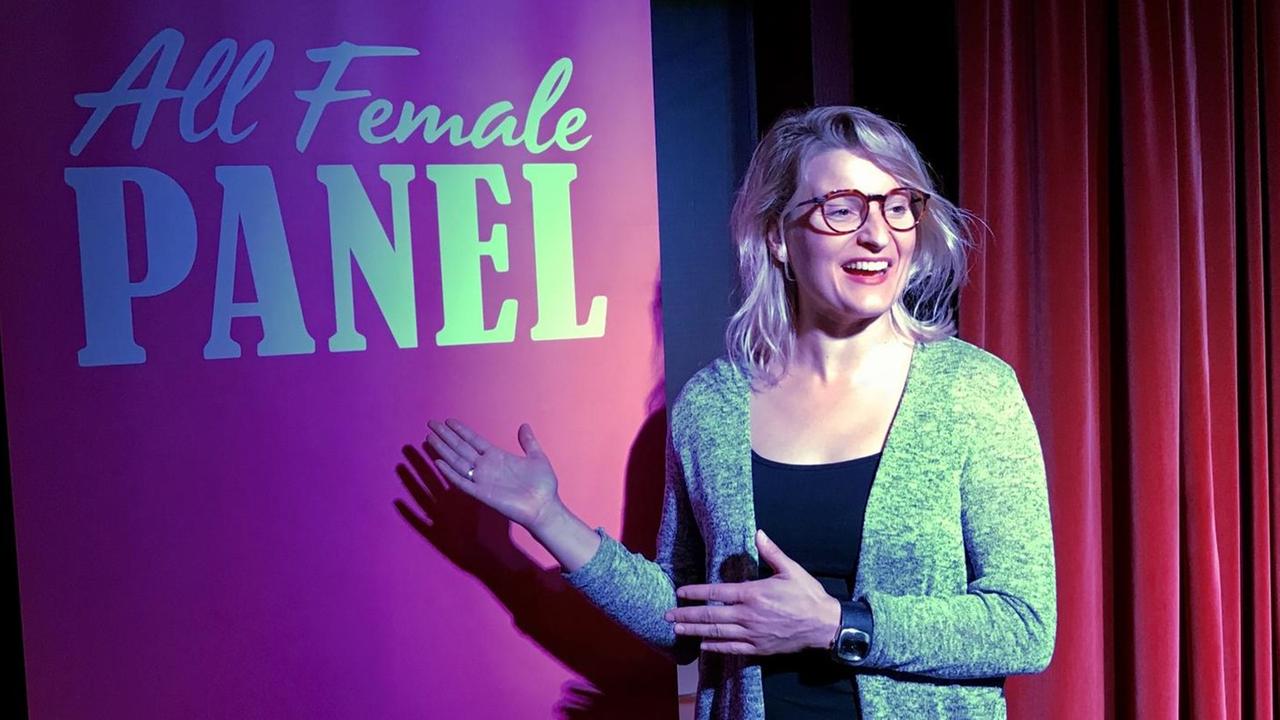 Die finnische Komikerin Helena Pöllänen Die finnische Komikerin Helena Pöllänen