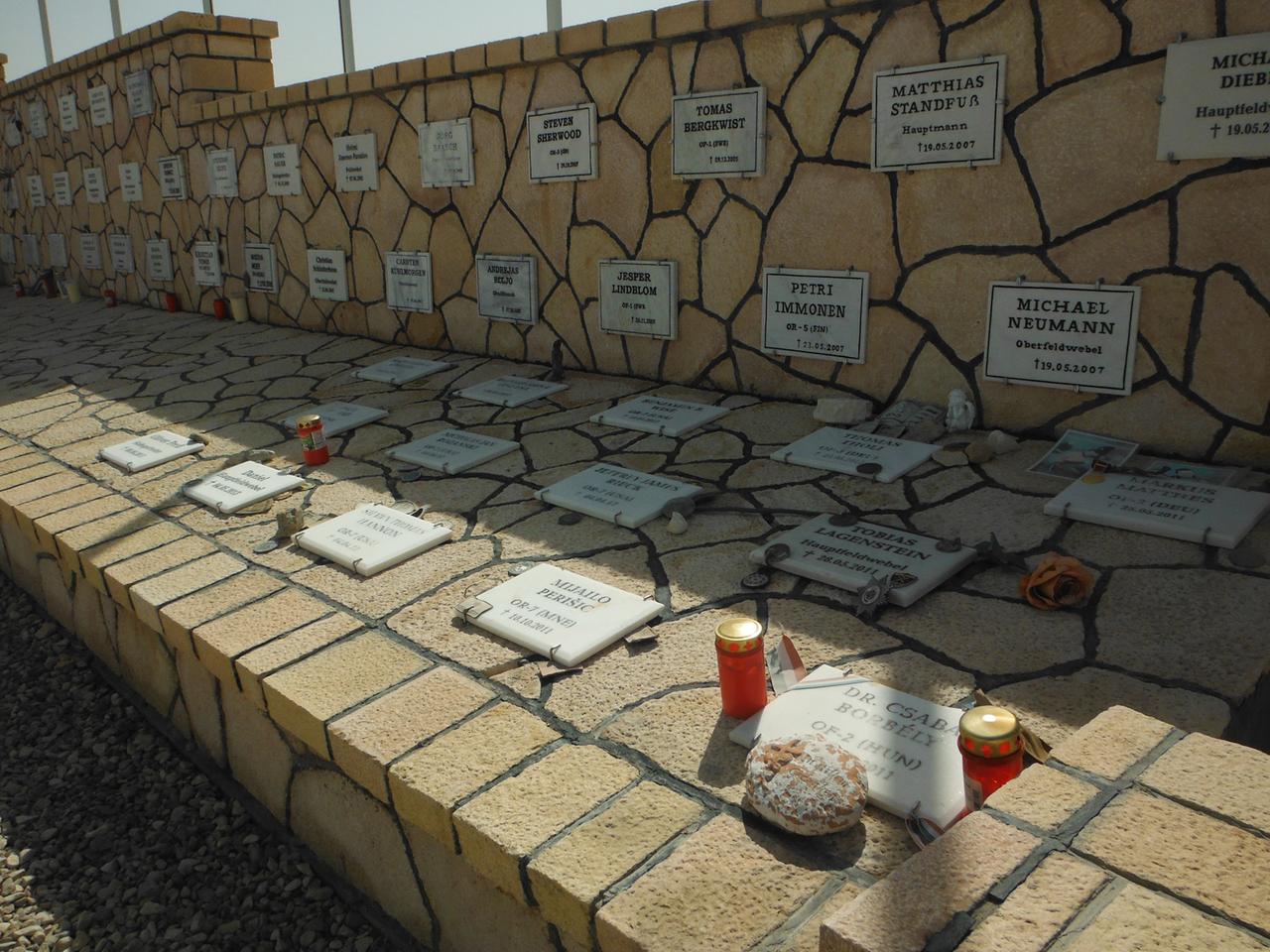 Gedenkstätte für die im ISAF-Einsatz getöteten Soldaten im "Camp Marmal", dem letzten deutschen Militärlager in Masar-i-Sharif.