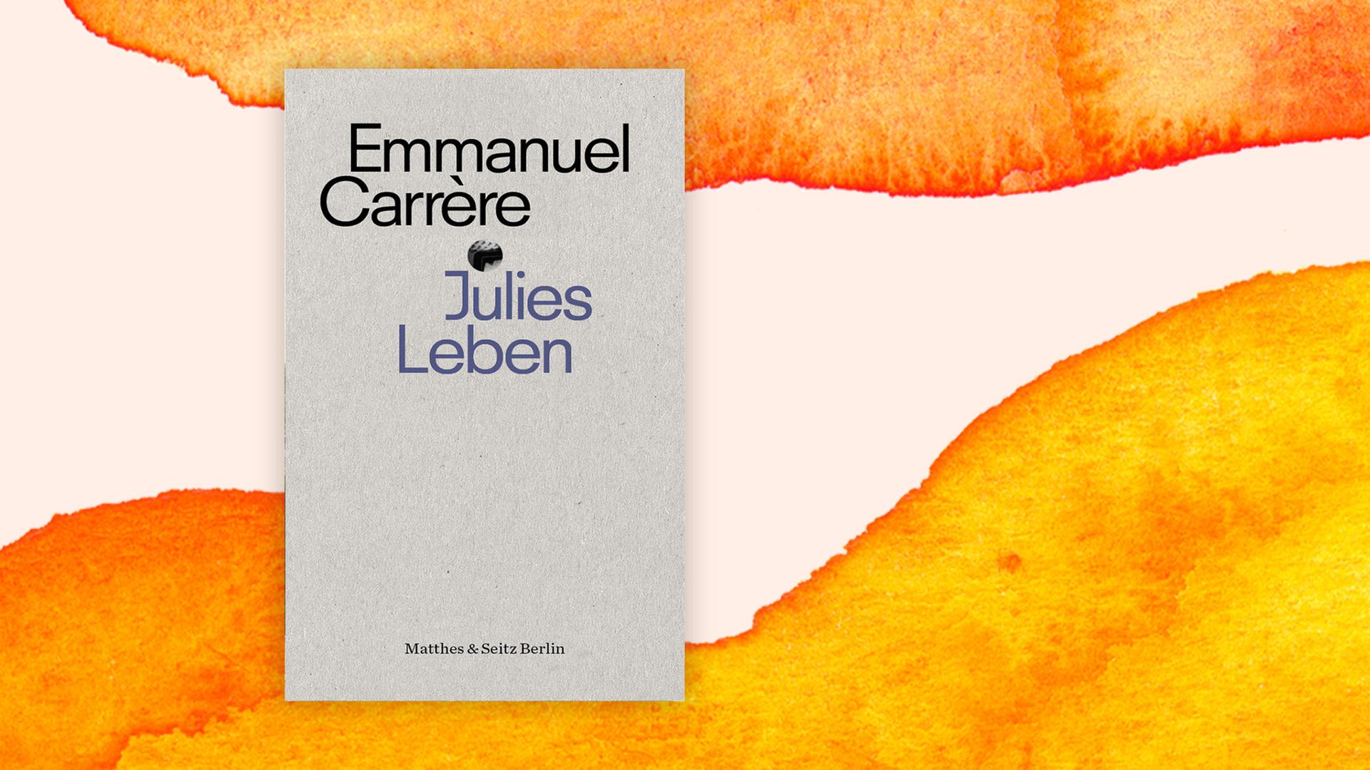 Das Buchcover im schlichten grau von Emmanuel Carrère.