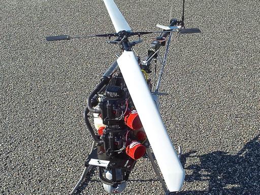 Eine Kleindrohne des Typs "Surveycopter" der Firma Airbus