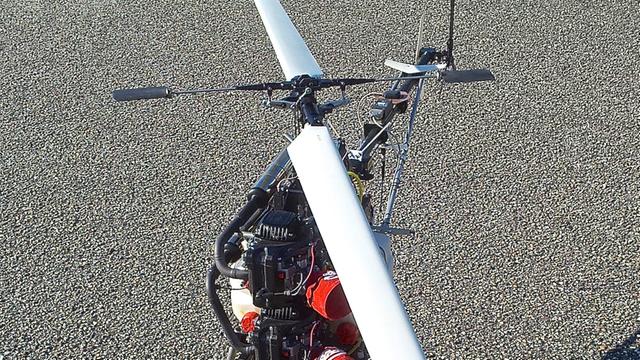 Eine Kleindrohne des Typs "Surveycopter" der Firma Airbus