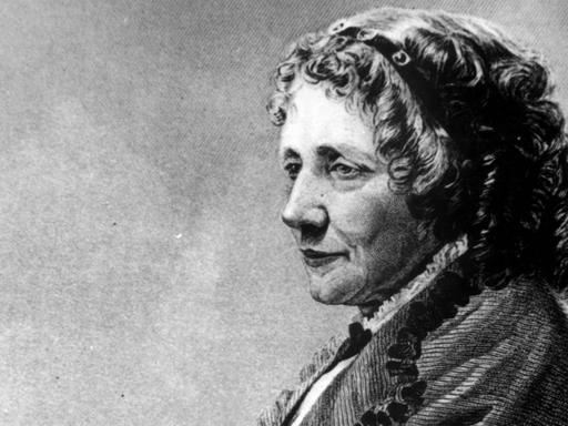 Stich der amerikanischen Schriftstellerin Harriet Beecher Stowe, die durch die Veröffentlichung ihres Romans "Onkel Toms Hütte" im Jahr 1852 half, den geistigen Boden für den Kampf gegen die Sklaverei zu schaffen.