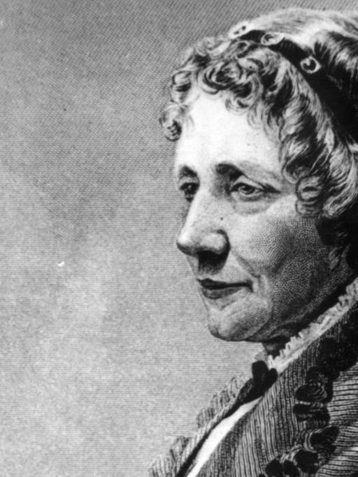 Stich der amerikanischen Schriftstellerin Harriet Beecher Stowe, die durch die Veröffentlichung ihres Romans "Onkel Toms Hütte" im Jahr 1852 half, den geistigen Boden für den Kampf gegen die Sklaverei zu schaffen.