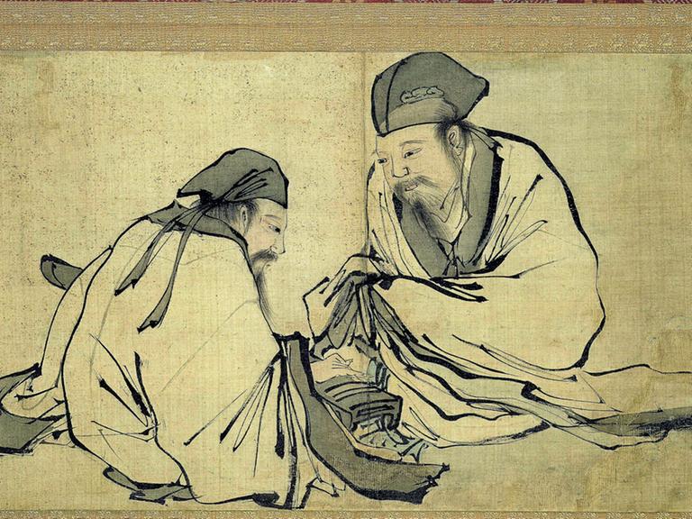 Zhang Lu, Für den Freund die Zither spielen, Ming-Dynastie, China