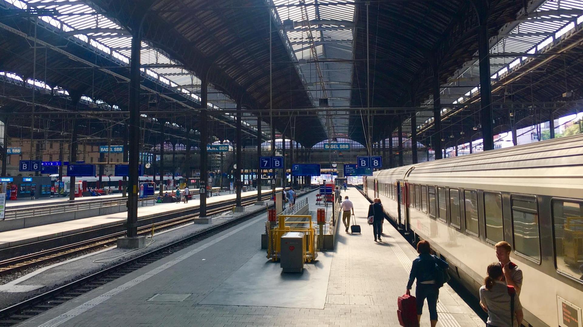 Züge im Bahnhof Basel Züge im Bahnhof Basel
