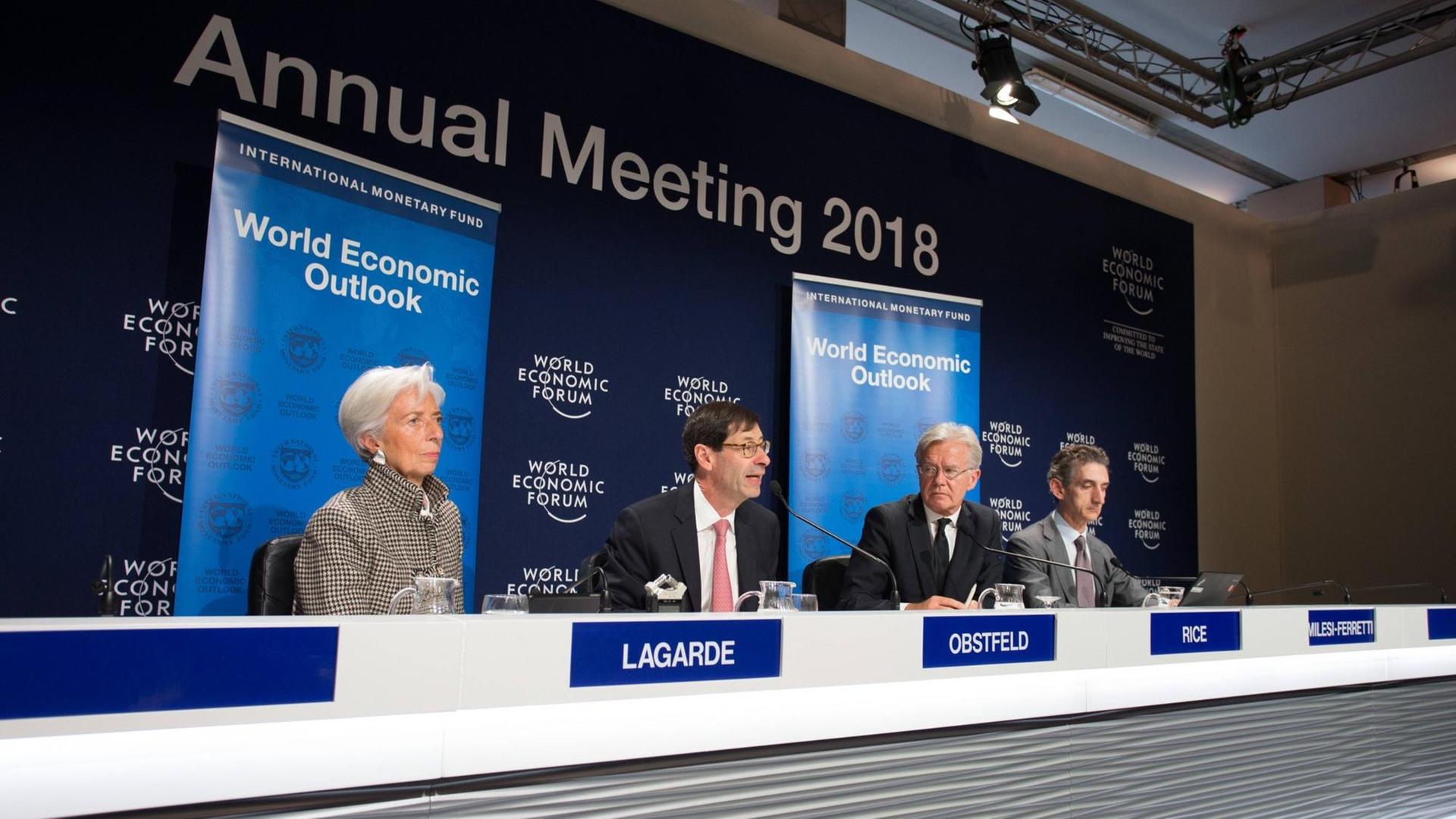 Weltwirtschaftsforum in Davos - Pressekonferenz mit Christine Lagarde