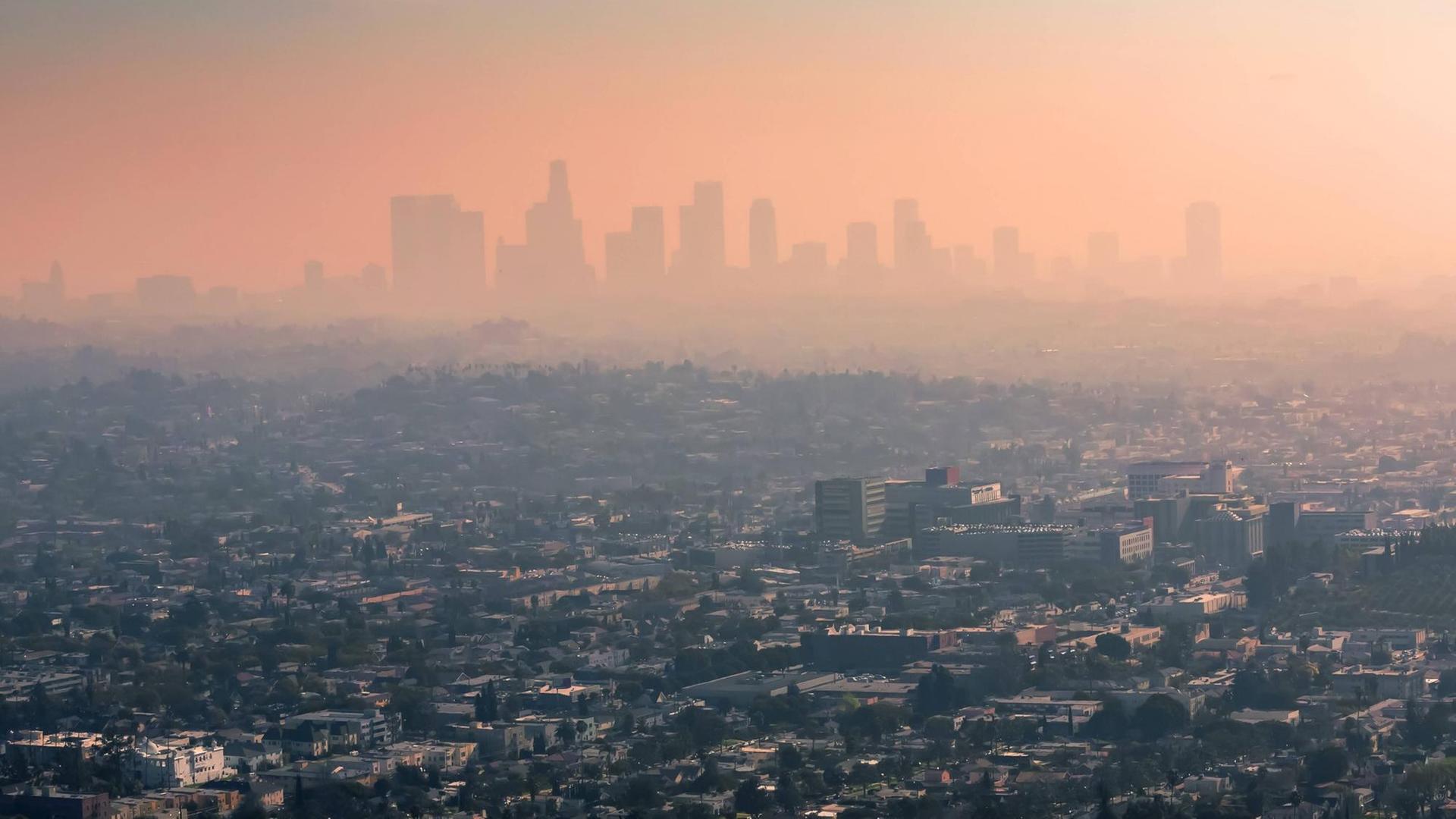 Eine Dunstglocke liegt über Los Angeles.