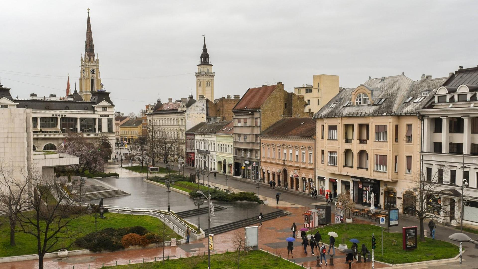 Historisches Zentrum von Novi Sad in der Autonomen Provinz Vojvodina.