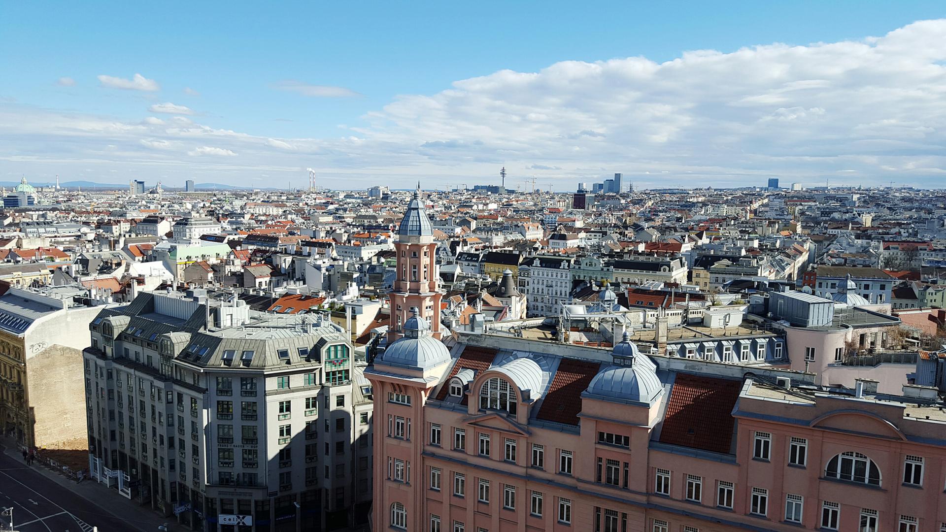 Blick über die österreichische Hauptstadt Wien Blick über die österreichische Hauptstadt Wien