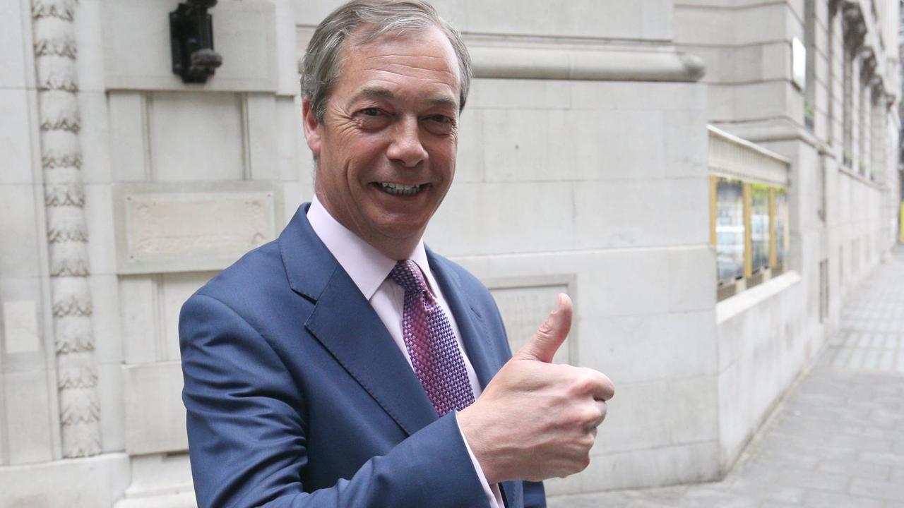 EU-Skeptiker Nigel Farage freut sich über den Sieg seiner Brexit-Partei bei den Europawahlenrtei: Nigel Farage