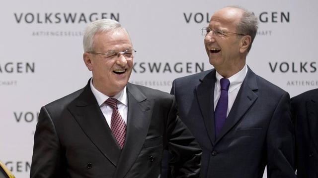 Der neue Aufsichtsratschef Hans Dieter Poetsch und der ehemalige VW-Chef Martin Winterkorn waren beide Manager während der Motorenmanipulationen bei VW.