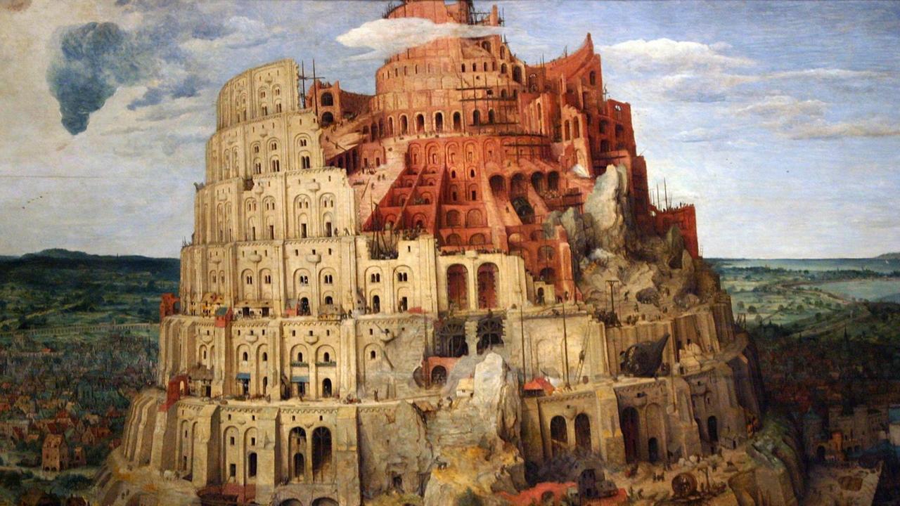 Reproduktion des Ölgemäldes TURMBAU ZU BABEL von Peter Bruegel. Reproduktion des Ölgemäldes TURMBAU ZU BABEL von Peter Bruegel.