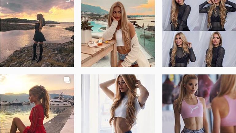 Screenshot des Instagram Accounts von Pamela Reif. Screenshot des Instagram Accounts von Pamela Reif.