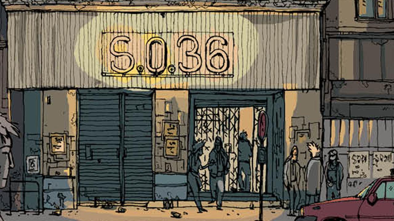 Szene Szene aus der Graphic Novel "Gleisdreieck" von Jörg Ulbert und Jörg Mailliet (Illustrator), erschienen im Berlin Story Verlag Szene Szene aus der Graphic Novel "Gleisdreieck" von Jörg Ulbert und Jörg Mailliet (Illustrator), erschienen im Berlin Story Verlag