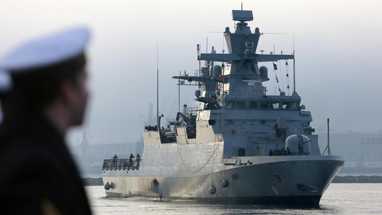 Die Korvette "Ludwigshafen am Rhein" beteiligt sich an der EU-Operation "Sophia" vor Libyen