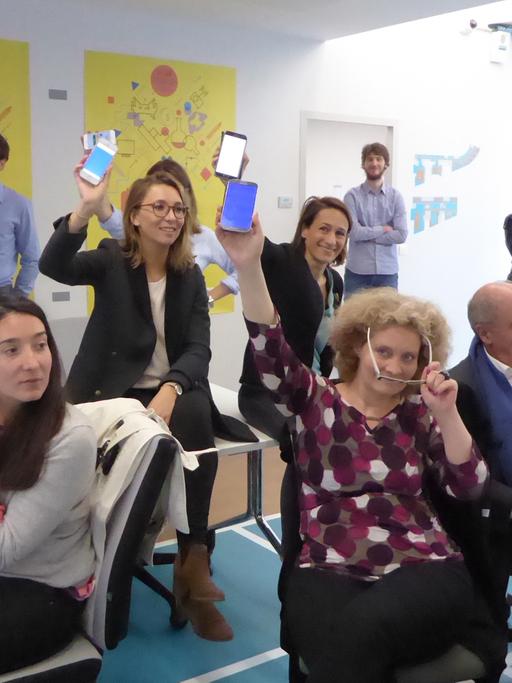 Bei der Aktion "Option Start-up" werden Vorträge mittels einer App bewertet.
