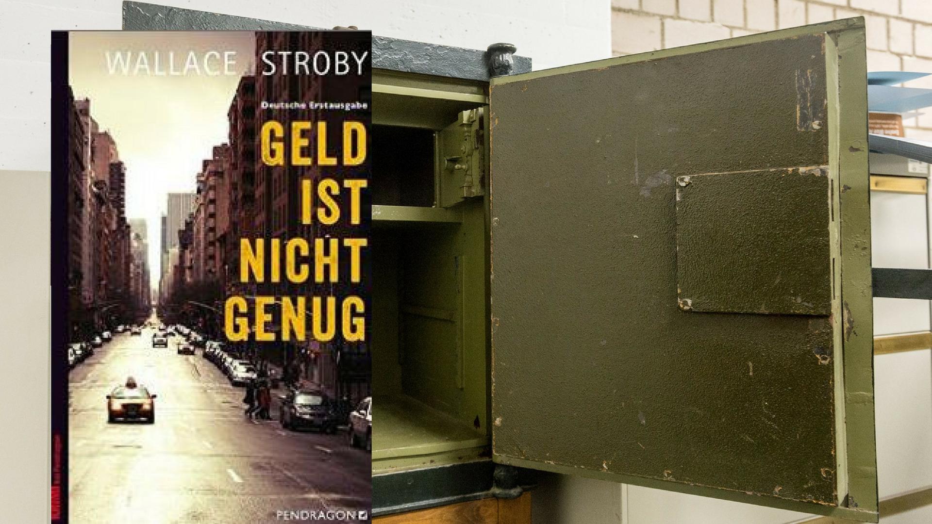 Cover "Geld ist nicht genug" und ein geöffneter Tresor Cover "Geld ist nicht genug" und ein geöffneter Tresor