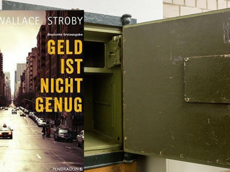 Cover "Geld ist nicht genug" und ein geöffneter Tresor