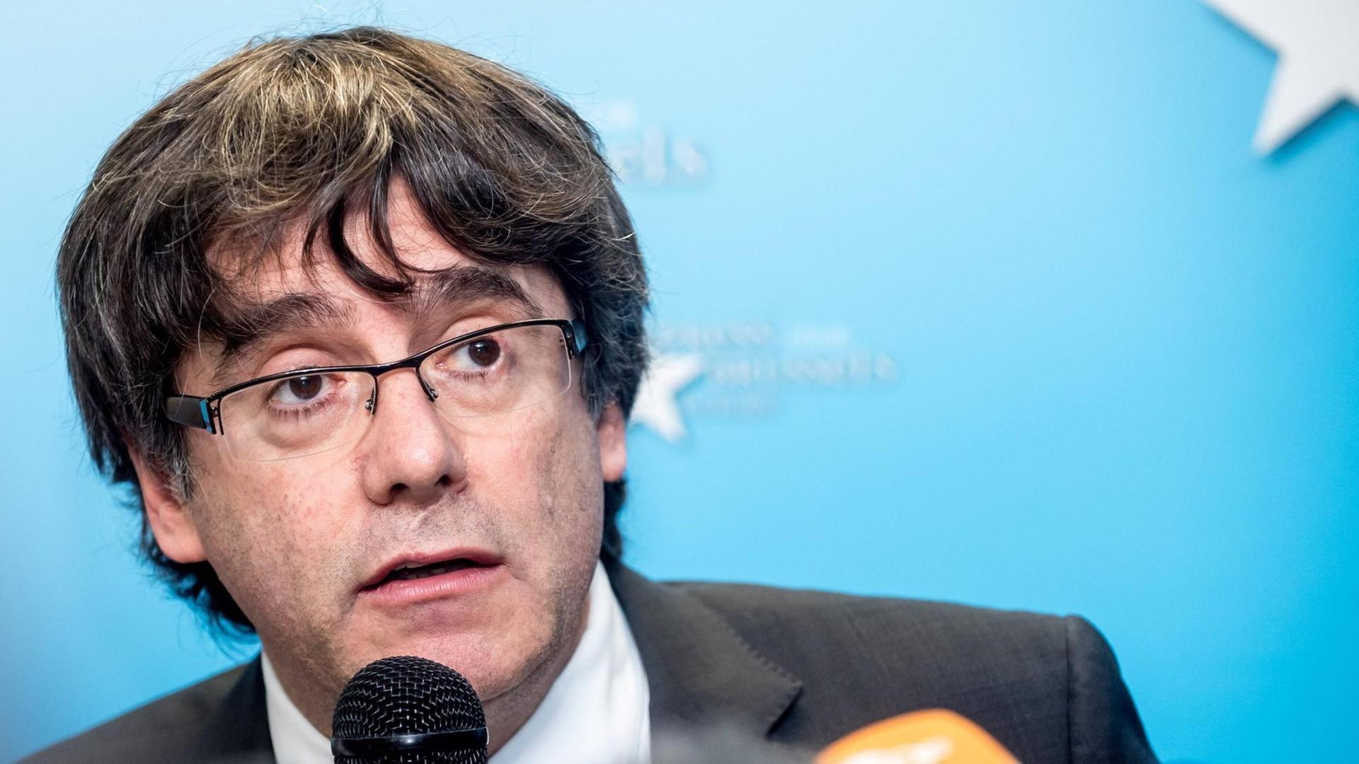 Der abgesetzte Präsident Kataloniens, Puigdemont, in Brüssel. Der abgesetzte Präsident Kataloniens, Puigdemont, in Brüssel.