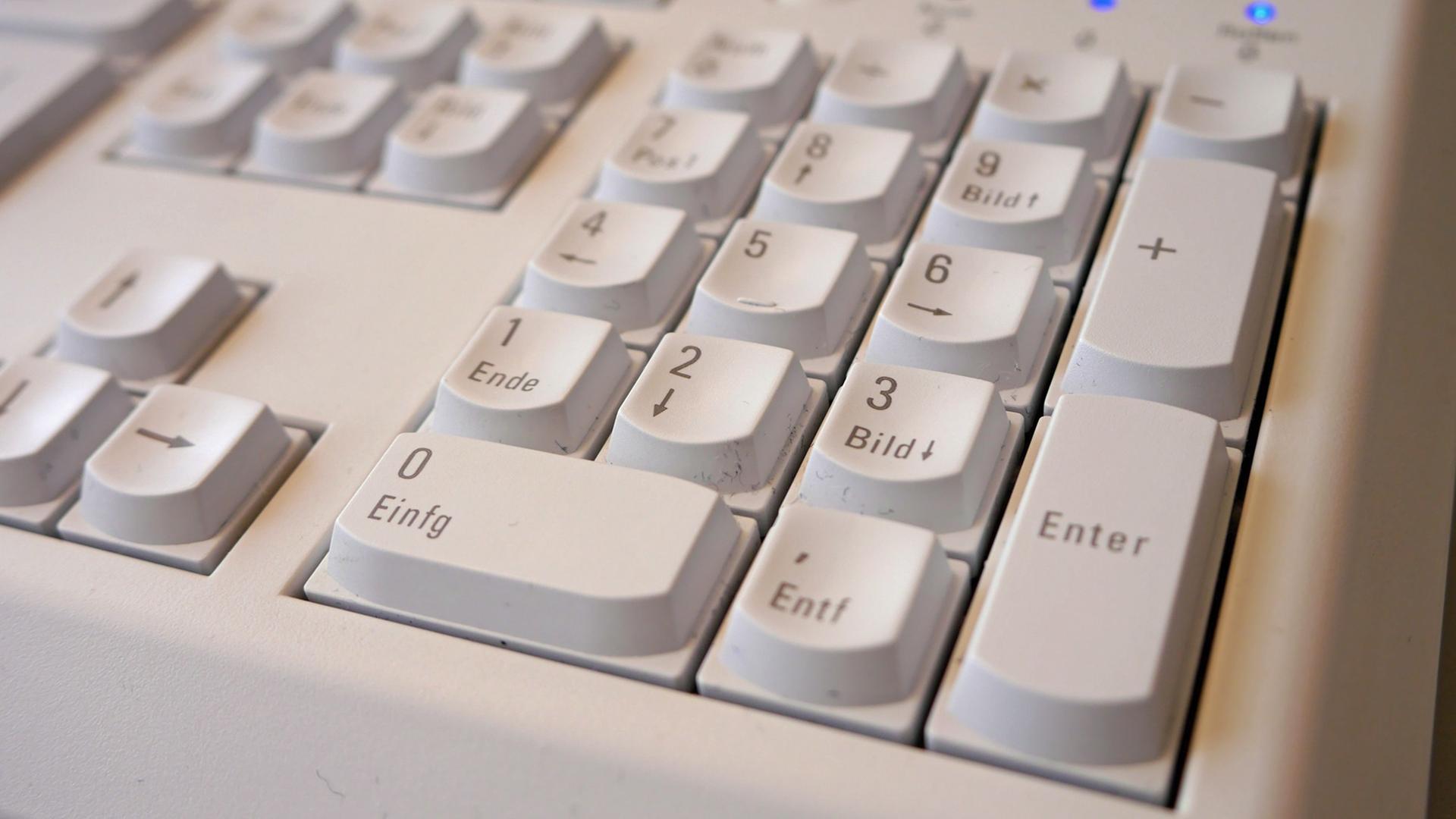 Eine Computertastatur Eine Computertastatur