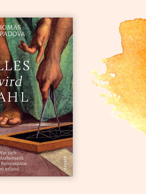 Das Buchcover "Alles wird Zahl" von Thomas de Padova ist vor einem grafischen Hintergrund zu sehen.