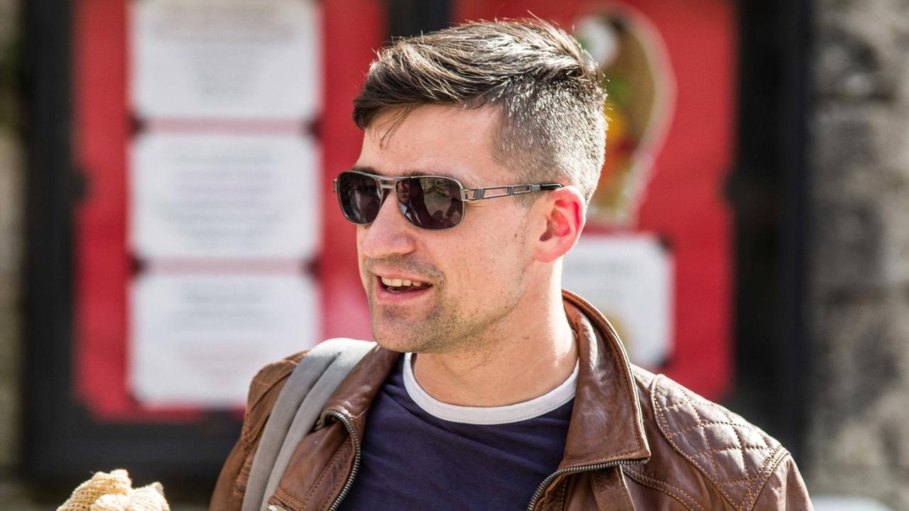 Das Foto zeigt Martin Sellner, einen der Anführer der rechten Identitären Bewegung in Österreich, hier in Garmisch-Partenkirchen im September 2018. Das Foto zeigt Martin Sellner, einen der Anführer der rechten Identitären Bewegung in Österreich, hier in Garmisch-Partenkirchen im September 2018.