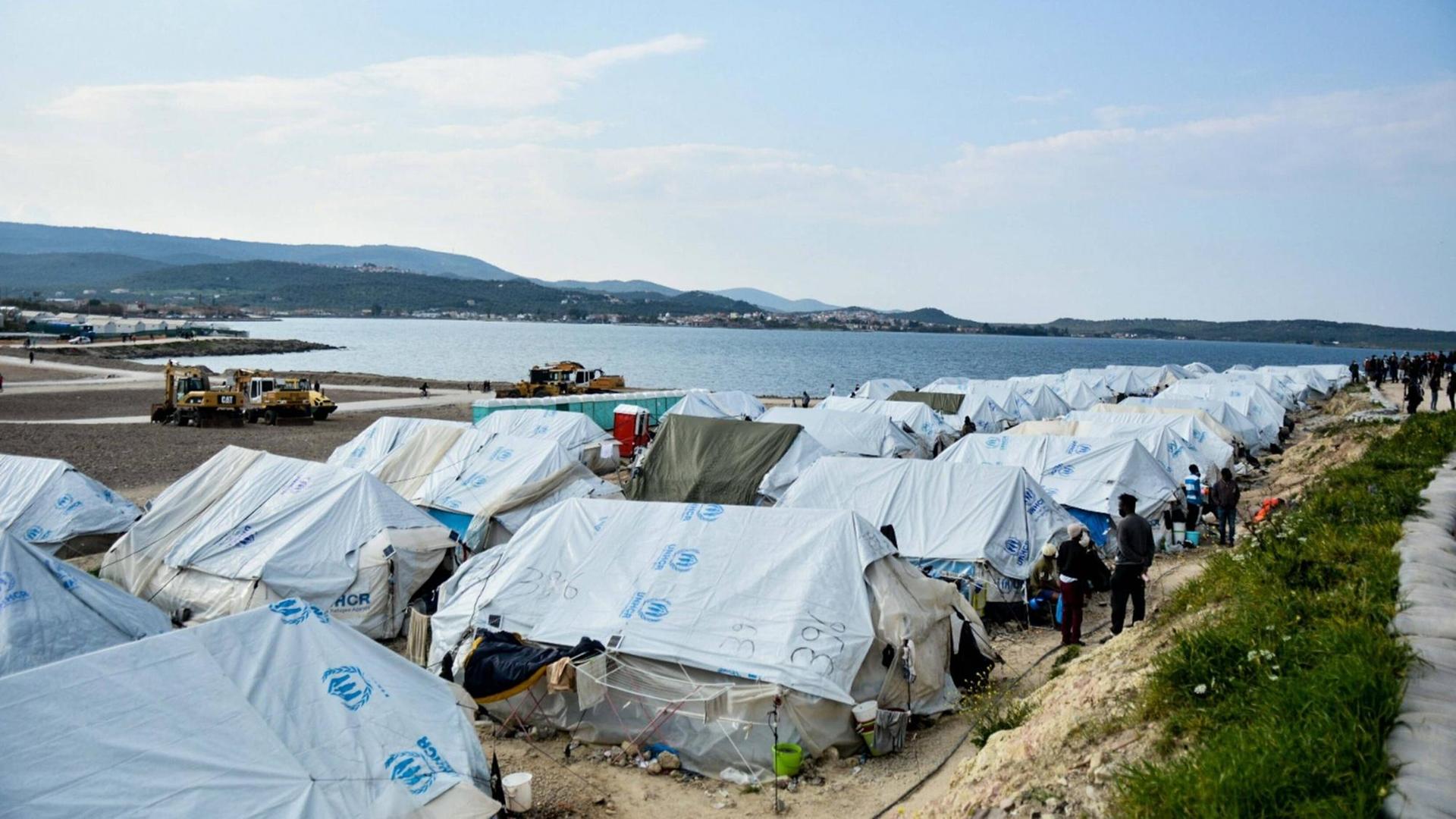 Flüchtlingsunterkunft auf der griechischen Insel Lesbos am 21. März 2021 Flüchtlingsunterkunft auf der griechischen Insel Lesbos am 21. März 2021