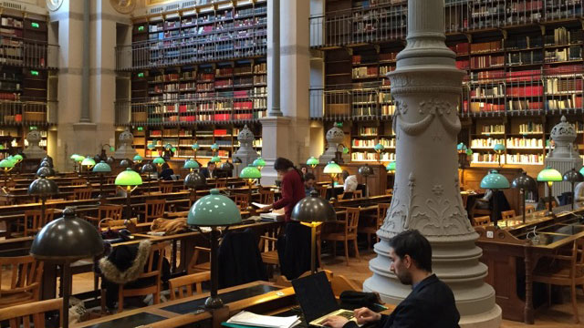 Der Lesesaal der Pariser Nationalbibliothek 